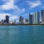 Miami skyline seen from Biscayne Bay, one of the top things to do in Miami.