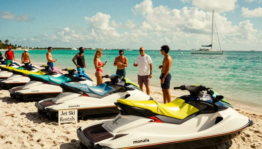 Chiratidziro chegungwa reMiami chine hunyanzvi chinoratidza mhando dzakasiyana dzejet skis dziripo dzekurenda. Kumberi, mutsetse wejet skis dzakanaka dzine mavara akajeka, dzichipenya pasi pezuva, nechiratidzo chidiki chinoratidza "Jet Ski Rentals" chiri pedyo. Pakati penzvimbo, boka revanhu vakasiyana-siyana vakapfeka zvipfeko zvisina kurongeka, vachikurukura nemufaro sarudzo dzavo dzekurenda, vachiratidza mamiriro ekunakidza uye kunakidzwa. Kumashure kune mvura inoyevedza yeBiscayne Bay, ine zvikepe zvegungwa nemayachts zvakapararira mudenga. Denga rakajeka nemakore machena akapfava, akavhenekerwa nechiedza chinodziya, chinogadzira mamiriro ehupenyu uye anokwezva. Yakatorwa nenzira yemufananidzo isina kubikwa, ichisimbisa magadzirirwo akanyatsotsanangurwa, zvese zviri mu8k resolution kuratidza runako rwemitambo yemumvura muMiami. Chiratidziro chegungwa reMiami chine hunyanzvi chinoratidza mhando dzakasiyana dzejet skis dziripo dzekurenda. Kumberi, mutsetse wejet skis dzakanaka dzine mavara akajeka, dzichipenya pasi pezuva, nechiratidzo chidiki chinoratidza "Jet Ski Rentals" chiri pedyo. Pakati penzvimbo, boka revanhu vakasiyana-siyana vakapfeka zvipfeko zvisina kurongeka, vachikurukura nemufaro sarudzo dzavo dzekurenda, vachiratidza mamiriro ekunakidza uye kunakidzwa. Kumashure kune mvura inoyevedza yeBiscayne Bay, ine zvikepe zvegungwa nemayachts zvakapararira mudenga. Denga rakajeka nemakore machena akapfava, akavhenekerwa nechiedza chinodziya, chinogadzira mamiriro ehupenyu uye anokwezva. Yakatorwa nenzira yemufananidzo isina kubikwa, ichisimbisa magadzirirwo akanyatsotsanangurwa, zvese zviri mu8k resolution kuratidza runako rwemitambo yemumvura muMiami.